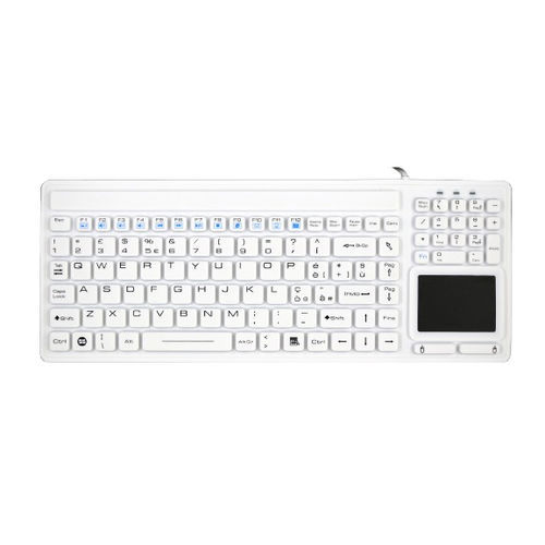Teclado médico con alfombrilla táctil - ATM-SK413T - Shezhen AITmon Technology Co,.Ltd - con teclas digitales / de silicona / lavable