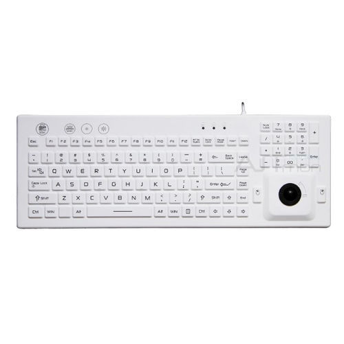 Teclado médico con puntero - ATM-SK410TB - Shezhen AITmon Technology Co,.Ltd - con teclas digitales / de silicona / lavable