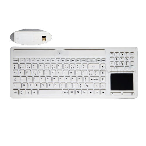 Teclado médico con alfombrilla táctil - ATM-SK418WT - Shezhen AITmon Technology Co,.Ltd - con teclas digitales / de silicona / lavable