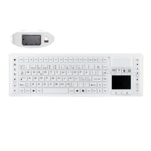 Teclado médico con alfombrilla táctil - ATM-SK419WT - Shezhen AITmon Technology Co,.Ltd - con teclas digitales / de silicona / lavable