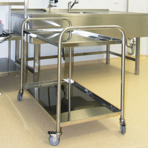 Carro para dispositivos médicos - 215.07 - FORCLEAN - de manipulación / de acero inoxidable