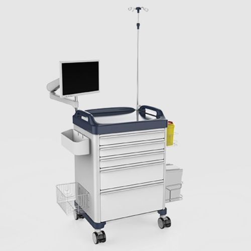 Carro de emergencia - VM004-42 - Dongguan Vision Technology Co., Ltd. - de medicamentos / de acero inoxidable / de plástico