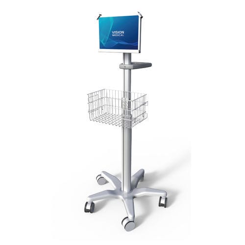Carro médico - VT001-22 - Dongguan Vision Technology Co., Ltd. - para monitor / para aparato / con canasta