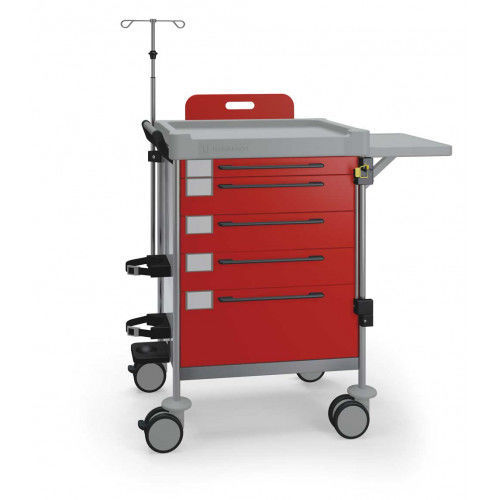 Carro de emergencia - Insausti  - Mdose - para aparato / de acero inoxidable / con canasta