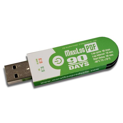 Registrador de datos de temperatura - MaxiLog-PDF GEN2 - Marathon Products - para productos farmacéuticos / para cadena de frío / USB