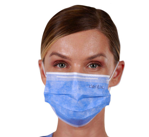 Mascarilla quirúrgica de tipo I - DC2031 - Dentac - nivel 1 / para adulto / azul