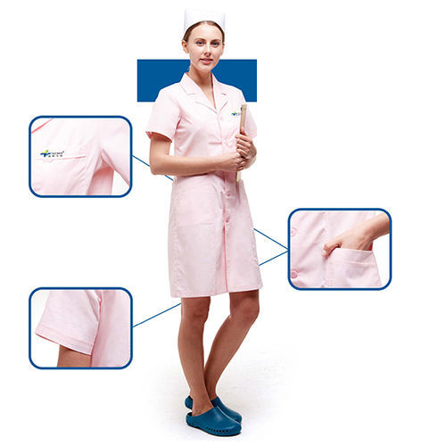Bata de enfermera para mujer - Nanning Tecbod Biological Technology - antiestática / antimicrobiana / azul
