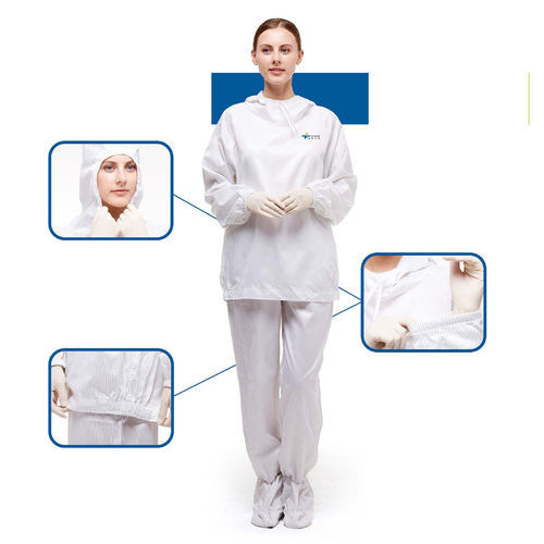 Túnica sanitaria unisex - Nanning Tecbod Biological Technology - antiestática / antimicrobiana / blanca