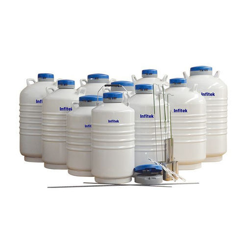 Contenedor para muestras biológicas - LNC-S series - Infitek - de aluminio / de nitrógeno líquido / de grandes dimensiones