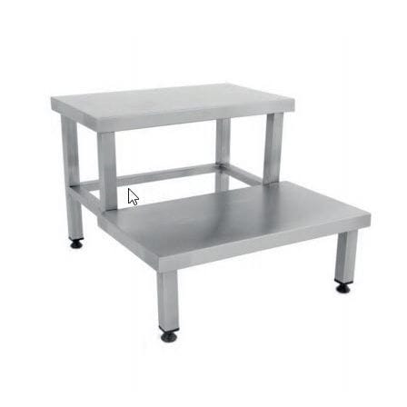Escalón de ayuda 2 peldaños - NSS 6002  - Nuprom - de acero inoxidable / antideslizante