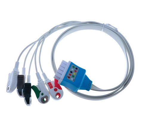 Cable de ECG 3 hilos - EL103SA-MQ1 - Shenzhen Redy-Med Technology Co.,Ltd - 5 derivaciones