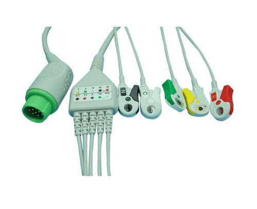Cable de ECG 3 hilos - EC203SA-022R - Shenzhen Redy-Med Technology Co.,Ltd - 5 derivaciones