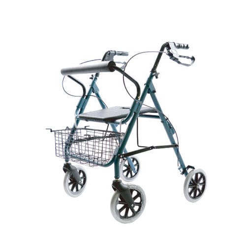 Andador con ruedas con 4 ruedas - YK7030 - Intco Machinery - marco de aluminio / con asiento / con canasta