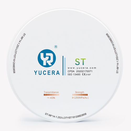 Material dental de circona - ST - YUCERA - de dióxido de circonio / para puente dental / para corona