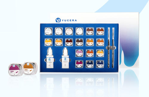 Material dental de porcelana - COLORGLOW - YUCERA - de cerámica de vidrio / de circona / de metal
