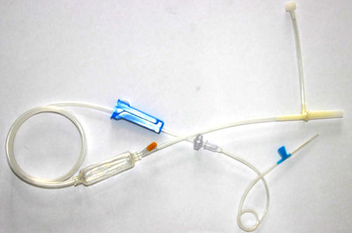 Set de perfusión policloruro de vinilo - B1 - Jiangxi Qiaomin Medical Appliance - con cámara de goteo / con conector en Y / con grifo