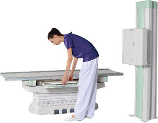 Sistema de radiografía analógico - KD-1000C - Kangda Intercontinental Medical Equipment - para radiografía polivalente / con Bucky en el suelo