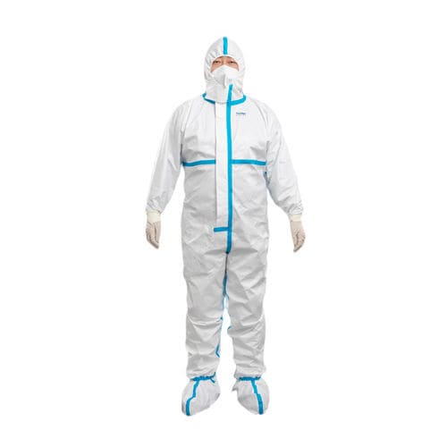 Equipo de protección individual sanitario unisex - uy - de polietileno / de tejido no tejido / blanca