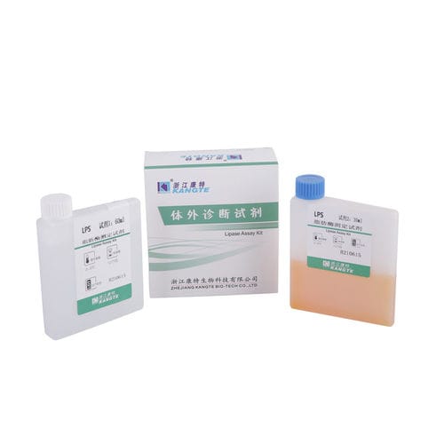 Kit de prueba de lipasa - G003 series - Zhejiang Kangte Biotechnology Co., Ltd. - de enfermedades gastrointestinales / de suero / de colorimetric
