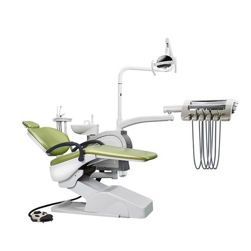 Unidad dental con reposacabezas flexible - CQ - 217 - Guangzhou Chuang Qi Medical Equipment - con sistema de higiene / con portainstrumentos / con luz LED