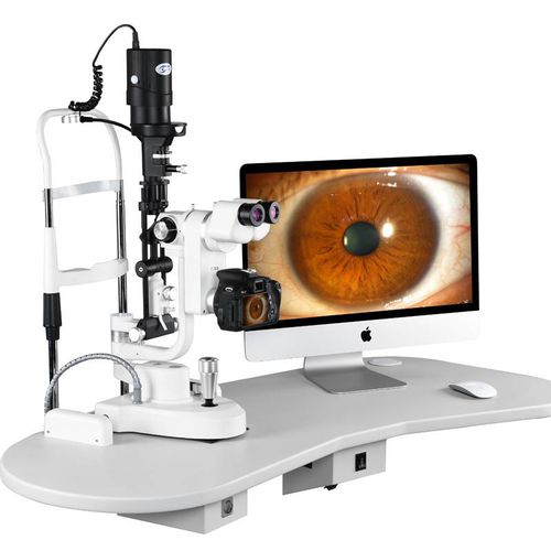 Lámpara de hendidura digital - ML-350 - Chengdu SDK Medical Science and Technology - de mesa