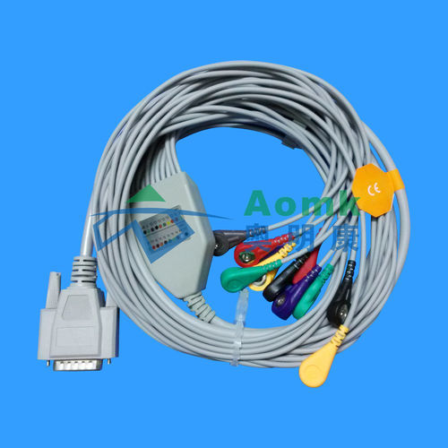 Cable de ECG - DB15-Snap - Shenzhen Aomingkang Electronic Co.,Ltd