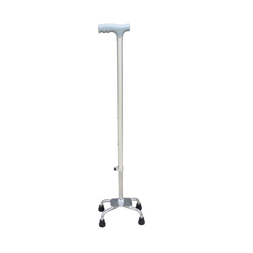 Bastón mango en T - KR924 - Zhenjiang Kangrui Rehabilitation Equipment Co., Ltd. - con cuatro patas / de altura regulable