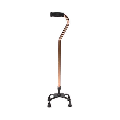 Bastón mango acodado - KR947 - Zhenjiang Kangrui Rehabilitation Equipment Co., Ltd. - con cuatro patas / de altura regulable