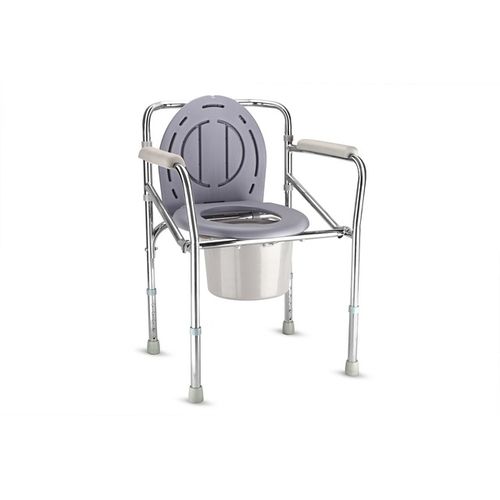 Asiento de ducha con reposabrazos - KR894 - Zhenjiang Kangrui Rehabilitation Equipment Co., Ltd. - con apertura higiénica / con cubo / con respaldo