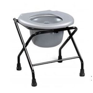 Silla de ducha sin respaldo - KR897A - Zhenjiang Kangrui Rehabilitation Equipment Co., Ltd. - con apertura higiénica / con cubo / plegable