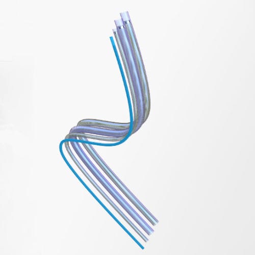 Tubo de angiografía - Princeton Medical Scientific - de PTFE / de acero inoxidable / recto