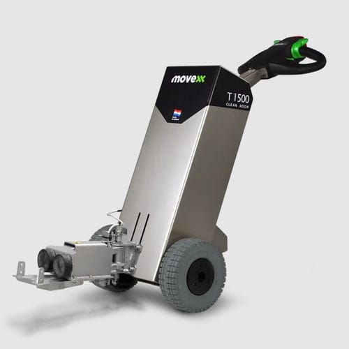 Transportador eléctrico para sala blanca - TT1500-T-Cleanroom - Movexx International BV - para carros médicos / de acero inoxidable