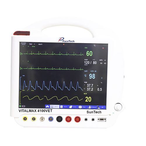 Monitor de paciente portátil - VITALMAX 4100VET - Pace tech Medical - ECG / RESP / TEMP