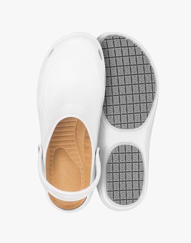 Zueco hospitalario unisex - WINGS - Adhera Shoes - antideslizante / blanco / negro