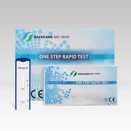 Prueba rápida para enfermermedades infecciosas - Safecare - de estreptococo A / de garganta / inmunocromatográfica