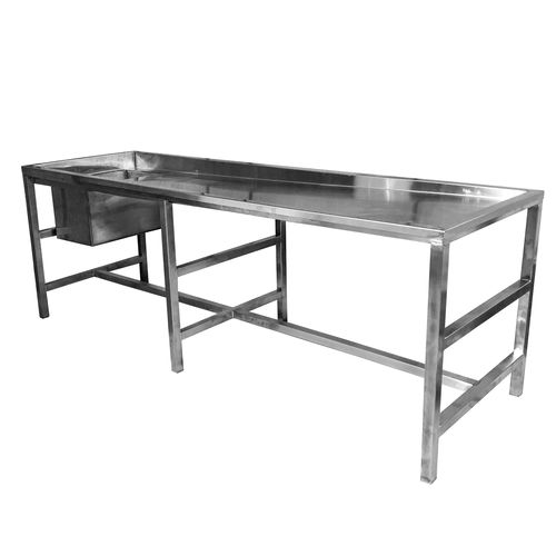 Mesa de autopsia de medicina legal - SSA - Zapovit - con fregadero / de acero inoxidable