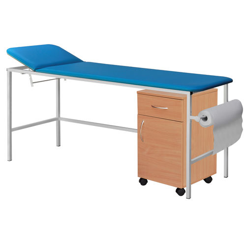 Mesa de exploración manual - KRPT - Zapovit - con espacio de almacenamiento / de 2 secciones / azul