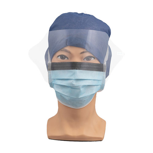 Mascarilla quirúrgica EN14683 - 15703G - Zhejiang Lanhine Medical Products - con visera / para adulto / caja de 25