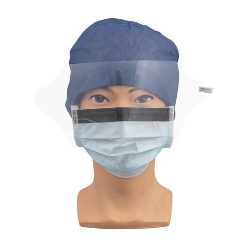 Mascarilla quirúrgica EN14683 - 15603G - Zhejiang Lanhine Medical Products - con visera / para adulto / caja de 25