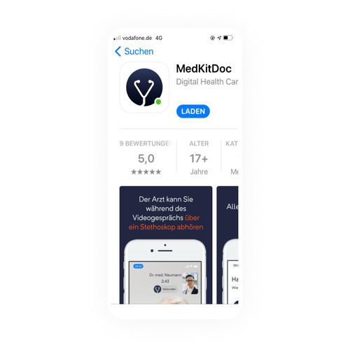 Aplicación para iOS de diagnóstico - MedKitDoc  - BDS Digital Health Solutions GmbH - de telemedicina / iOS / Androïd
