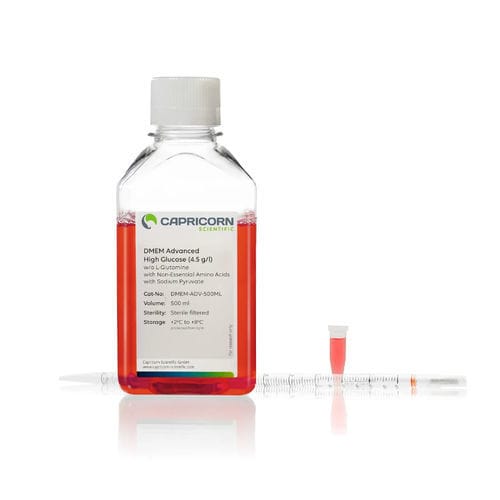 Reactivo medio de Eagle modificado por Dulbecco - DMEM-ADV-500ML - Capricorn Scientific GmbH - para cultivos celulares