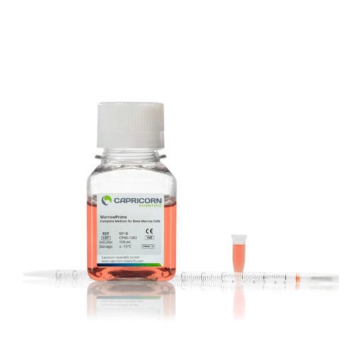 Medio reactivo - MarrowPrime - Capricorn Scientific GmbH - suero fetal bovino / factor de crecimiento / de citogenética