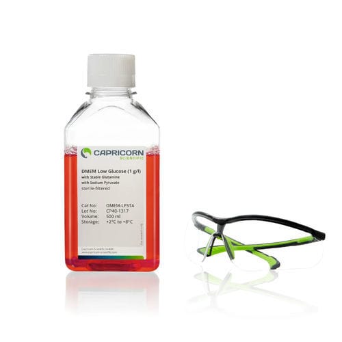Reactivo medio de cultivo - DMEM-LPSTA - Capricorn Scientific GmbH - medio de Eagle modificado por Dulbecco / para cultivos celulares / líquido