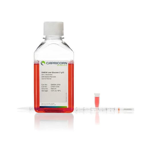 Reactivo medio de cultivo - DMEM-LPXA - Capricorn Scientific GmbH - medio de Eagle modificado por Dulbecco / para cultivos celulares / líquido