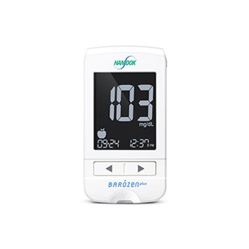 Medidor de glucosa automático - Barozen Plus - Handok Inc. - GDH-FAD / para hospitales / con disparador de lancetas