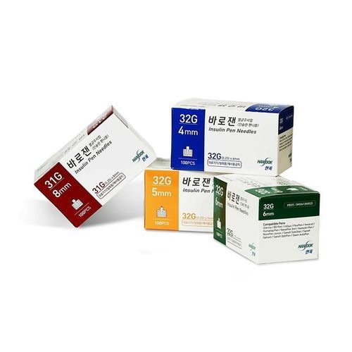 Aguja de inyección de insulina - Barozen  - Handok Inc. - estériles / tipo bolígrafo / 31G