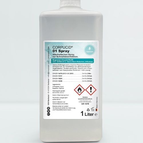 Desinfectante para mobiliario médico - CORPUCID® 01 - IVN Nettetal & Unigema - para suelos y superficies / líquido / 1000 mL