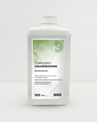 Desinfectante para la higiene de las manos - CORPUSAN® - IVN Nettetal & Unigema - líquido / 500 mL / a base de clorhexidina