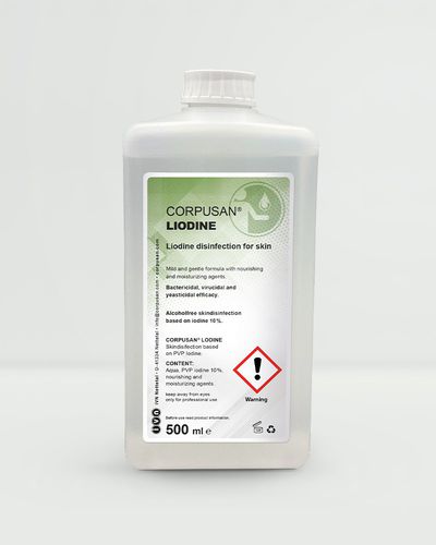 Desinfectante para la higiene de las manos - CORPUSAN®  - IVN Nettetal & Unigema - líquido / 500 mL / a base de yodo