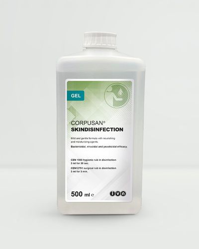 Desinfectante para la higiene de las manos - CORPUSAN® - IVN Nettetal & Unigema - en gel / 500 mL / a base de alcohol